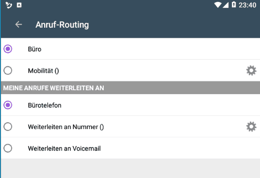 MyIC Alcatel Telefonanlagen App Anruf Routing